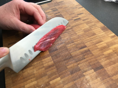 Snijden Biefstuk
