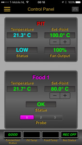 Hoofdscherm Cybercook App