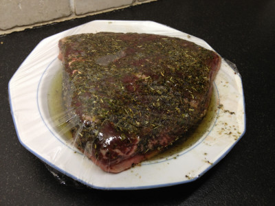 Picanha Vlees ingesmeerd met Todd's Dirt BBQ Rub