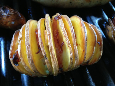Hasselback Aardappel op BBQ