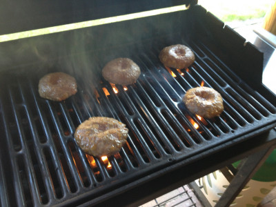Hamburgers op BBQ