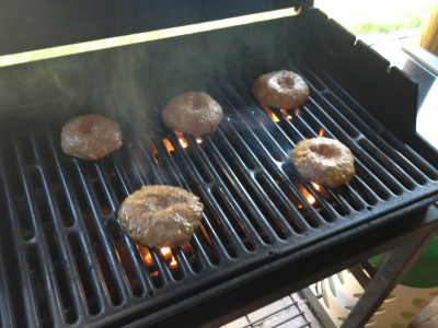 Hamburgers op BBQ