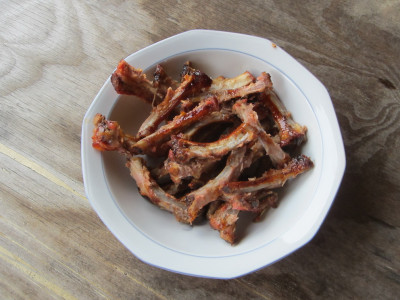 Eindresultaat van Spareribs eten