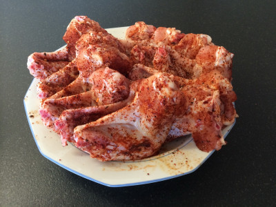 Ingespoten en Rubbed Kippenvleugels