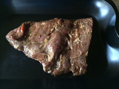 Bavette na 4 uur in de Marinade