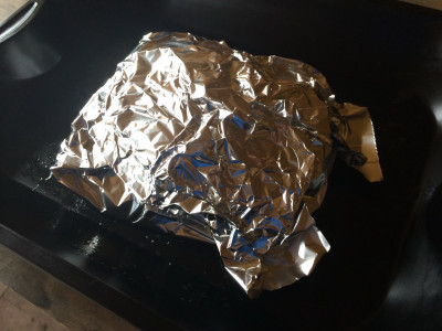 Bavette 10 minuten in Aluminiumfolie