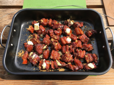 Basterdsuiker, Boter en Agavesiroop op Buikspek