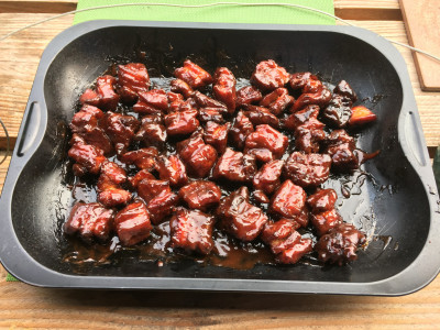 Buikspek in BBQ saus