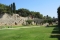 Uitzicht vanaf grindpad rondom oude Rhodos Stad
