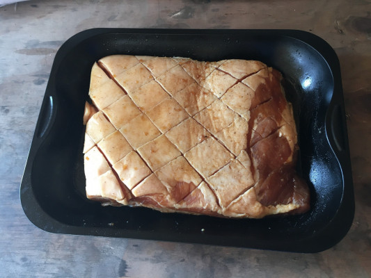 Buikspek na nachtje in marinade