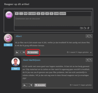 Nieuw Commentaar Dialog - Reageren