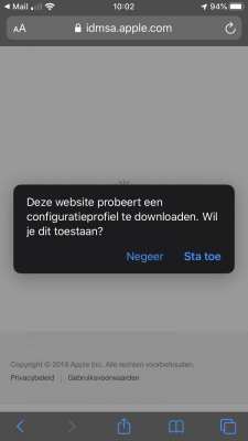 Sta downloaden profiel toe