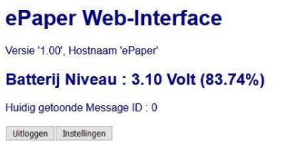ePaper - Web-Interface