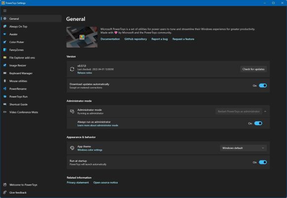 Powertoys Settings