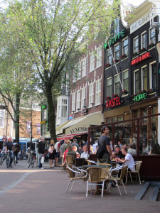 Terrasje bij Spui Amsterdam
