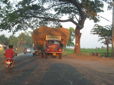 Vrachtwagen vol beladen