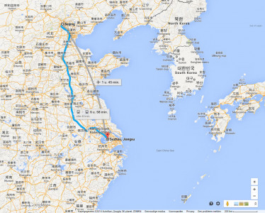 Afstand Beijing - Suzhou