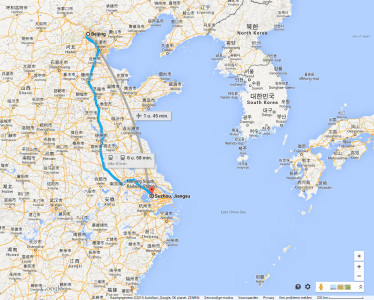 Afstand Beijing - Suzhou