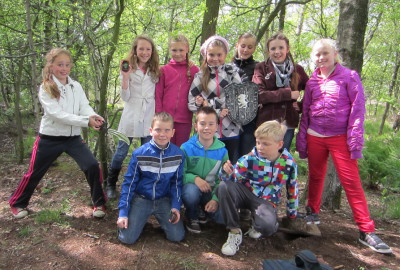 Schild van Geocache gevonden