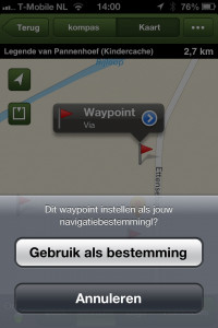 Geocaching App - Kaart Weergave