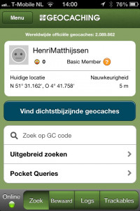 Geocaching App - Vind dichtsbijzijnde geocaches