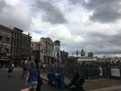 Naderende regen in Universal Studios