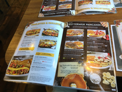 Menukaart Denny's