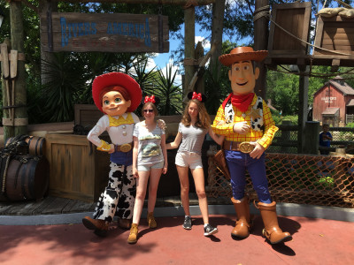 Op de foto met Woody en Jessie
