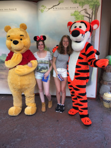 Op de foto met Tigger en Pooh