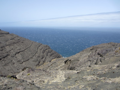 Uitzicht vanaf kronkelweggetje in Gran Canaria