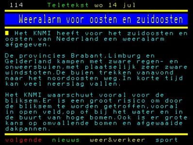 Teletekst 14 Juli 2010
