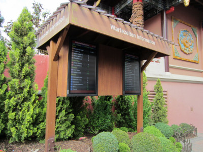 Wachttijden Bord in Phantasialand