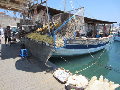 Op weg naar busstation in Rhodos Stad