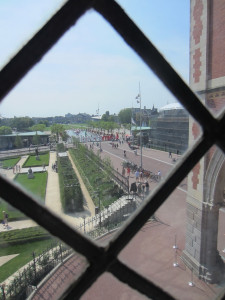 Uitzicht vanaf een trap Rijksmuseum Amsterdam