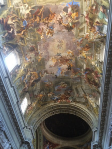 Plafondschilderingen Chiesa di S Ignazio di Apertura