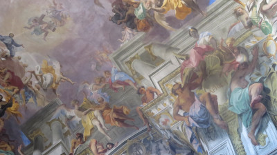Plafondschilderingen Chiesa di S Ignazio di Apertura