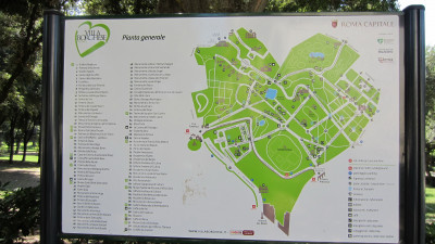 Plattegrond Villa Borghese Park