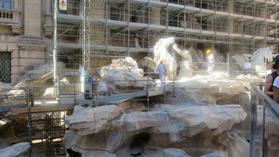 Trevi Fontein in Stijgers