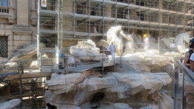 Trevi Fontein in Stijgers