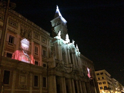 Projectie op Basiliek Santa Maria Maggiore
