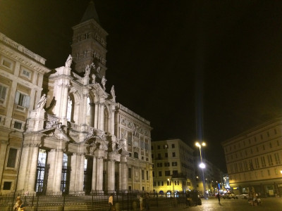 Verlichte Basiliek van Santa Maria Maggiore
