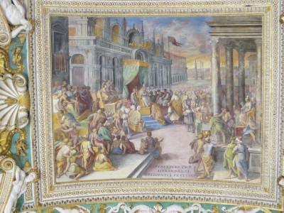 Plafondschildering Kaartengang Vaticaan Museum
