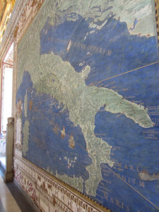 Kaart Italie bij Kaartengang Vaticaan Museum