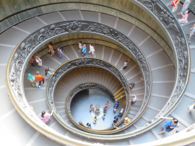 Uitgang spiraaltrap Vaticaan Museum