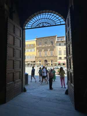 Uitzicht vanaf binnen Palazzo Vecchio