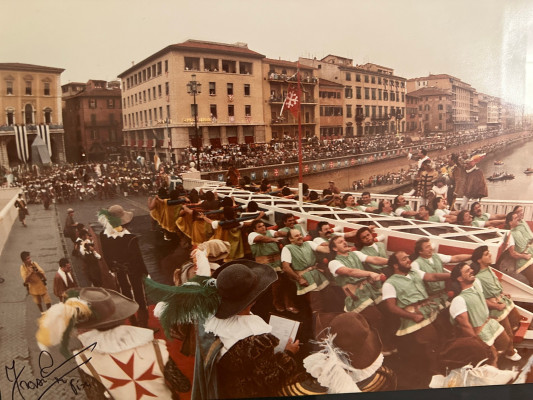 Historische foto Pisa Gioco del Ponto