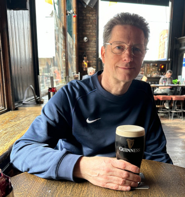Drinken eerste Guinness bij The Bleeding Horse