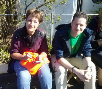 Onderweg rusten en wat drinken en eten