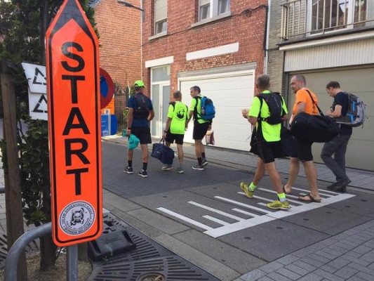Lopen naar de start