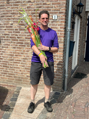 Gladiolen bij thuiskomst